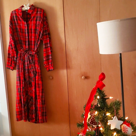 Vintage Red Plaid Dress - Picture 6 of 14